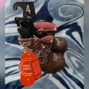 NWT Wonder Nation Baby Girl Cowgirl Western Boot Size: 4